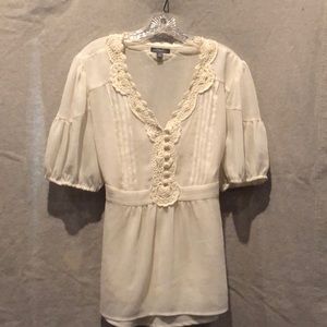 Cream crepe women’s blouse
